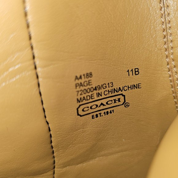 Gently Used Coach LEATHER BOOTS BLACK  Dean Bootie SIZE 11b ! Rare Size & Color - Picture 9 of 9